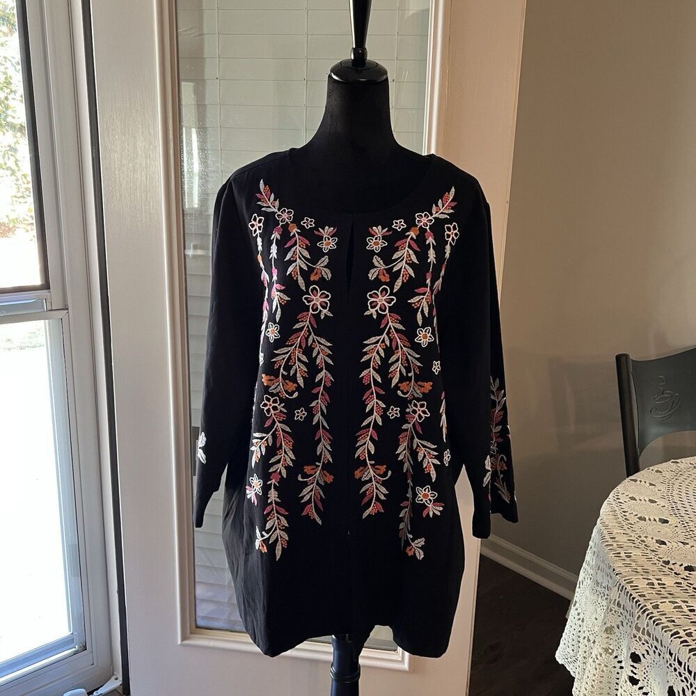 Susan Graver Women’s Jacket 2XP‎ Embroidered